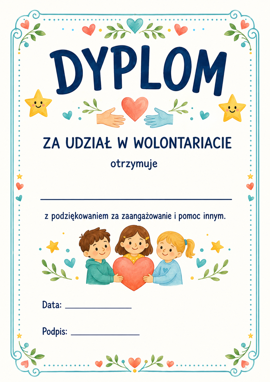 Przykładowy materiał: Dyplom lub certyfikat